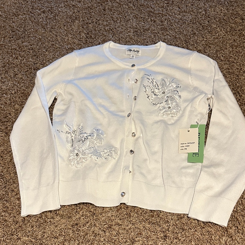 White Embellished Cardigan